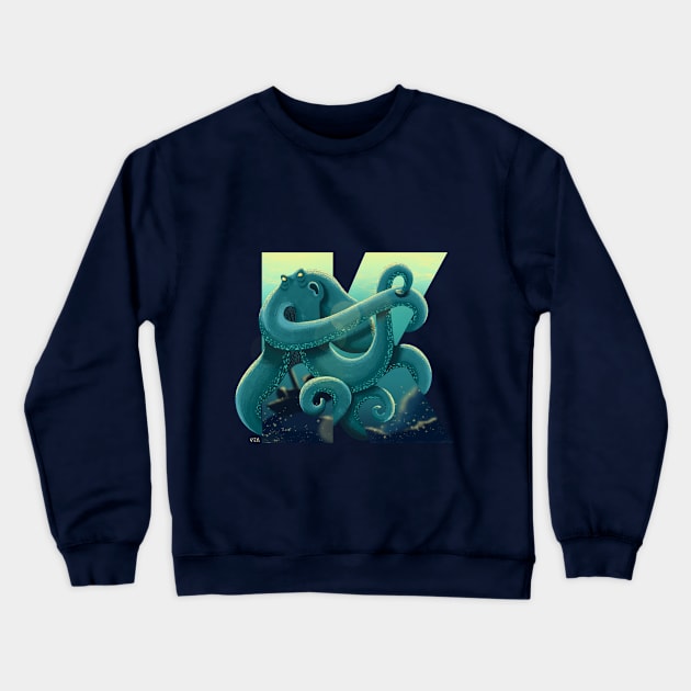 Kraken Crewneck Sweatshirt by vero.e.a